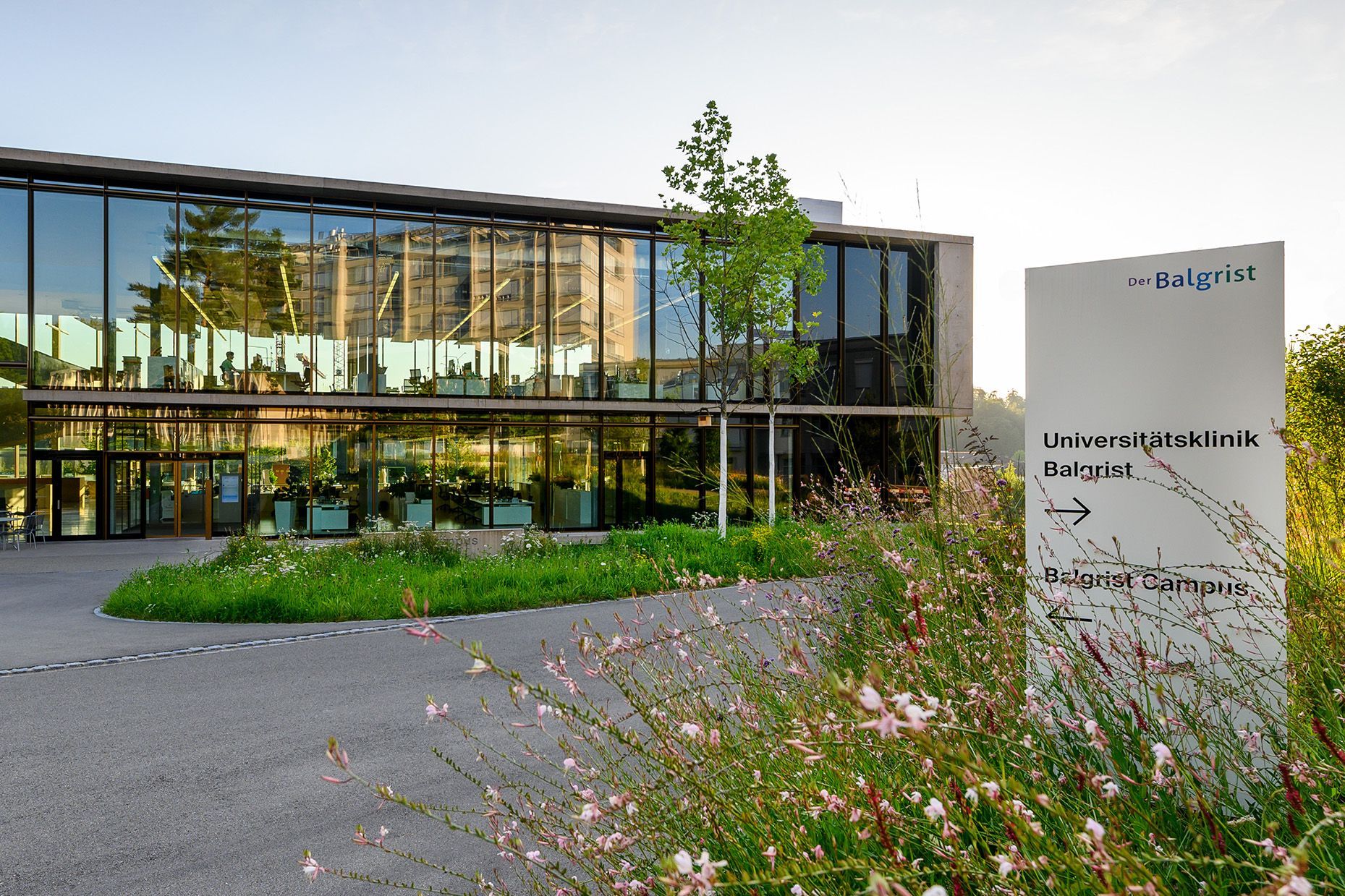 Blick auf das Forschungszentrum Balgrist Campus