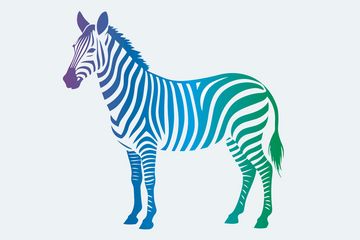 Farbiges Zebra, das Symbol für seltene Erkrankungen